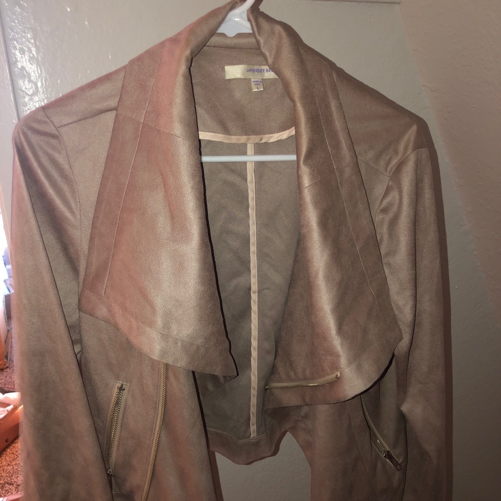 Lavender Brown Suede Jacket